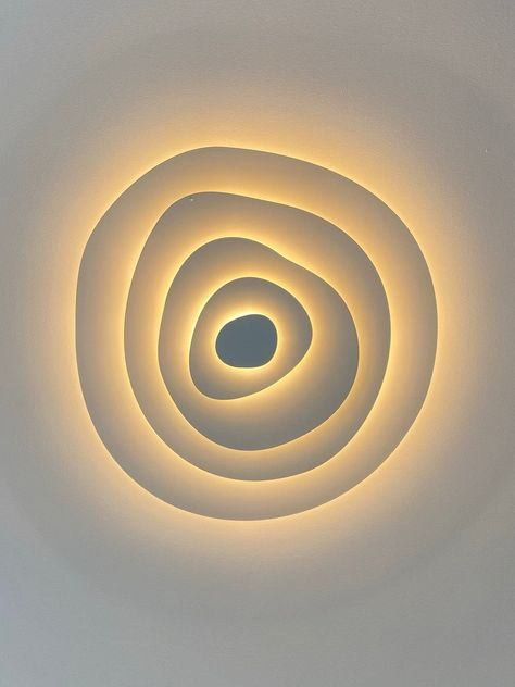 An annual ring corrugated ceiling lamp design, simple but not simple, surrounded by light, with distinct layers.   If you have any questions about our products, please contact us and we will get back to you within 24 hours.   Product Size   Style A Size: Dia 47cm / ∅ 18.5″   Style B Size: Dia 63cm / ∅ 24.8″   Style C Size: Dia 78cm / ∅ 30.7″   Style D Size: Dia 100cm / ∅ 39.4″   Details   Material: Metal, Iron   Light source: Integrated LED   Kelvi Metal Ceiling Design, Corrugated Ceiling, Minimalist Lighting Design, Celling Lamp, Ring Lighting, Light Hallway, Layered Lighting, Metal Lamps, Ceiling Lamp Design