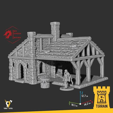 Sci Fi Base, 3d Miniature, 28mm Miniatures, Props Art, Age Of Sigmar, Castle Designs, Rpg Games, Medieval Fantasy, Model Ships