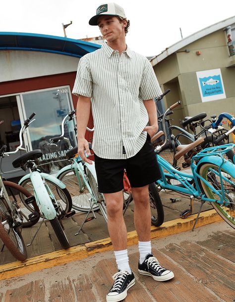 Rsq Short Chino Shorts. Falls Well Above The Knee. Slant Hand Pockets. Zip Fly. Button Waist. Dual Back Welt Pockets With Rsq Logo Flag At Right Pocket. Approximate Inseam: 7". Approximate Outseam: 17.5". 68% Cotton 30% Repreve Recycled Polyester 2% Spandex. Machine Wash. Imported. | Rsq Short 7" Chino Shorts Skater Shorts Outfits Men, Cotton Shorts Outfit Men, Short People Outfits Men, Mens Short Shorts Outfits, Mens Basketball Shorts Outfit, Men Outfit With Shorts, Mens Summer Fashion Shorts, Mens Summer Outfits 2024 Streetwear, Polo And Shorts Outfit Men