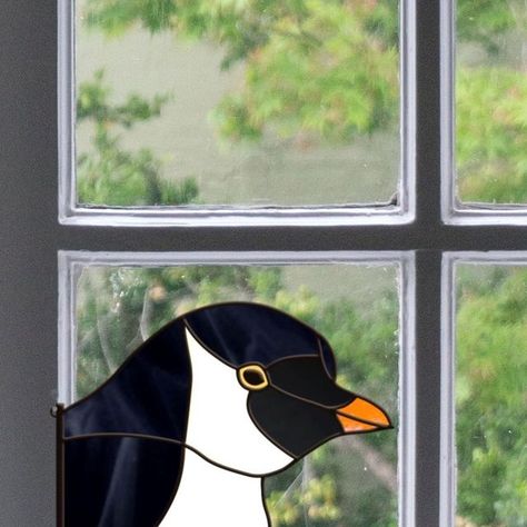 Modern Stained Glass Patterns on Instagram: "Please welcome the newest buddy: Penguin has arrived! 🐧⁠ ⁠"