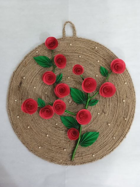 💗👉Jute Rope wall hanging Rope craft #wallhanging #ropewallhanging#bestoutofwaste Jute Crafts Wall Hanging, Rope Wall Hanging, Rope Craft Ideas, Photo Wall Hanging, Rope Wall, Handbags Patterns, Jute Hanging, Waste Material, Jute Crafts