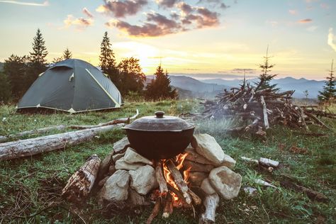 Whether you're new to camping or plan an annual outdoor trip, you know that having essentials that get the job done is crucial, but if they can look good, too, that's an added plus. Here, ten functional, elevated camping essentials everyone should invest in before their next trip. Camping Trip Essentials, Camping Meal Planning, Easy Camping, Camping Checklist, Camping Spots, Winter Camping, Camping Outfits, Camping Essentials, Backpacking Travel