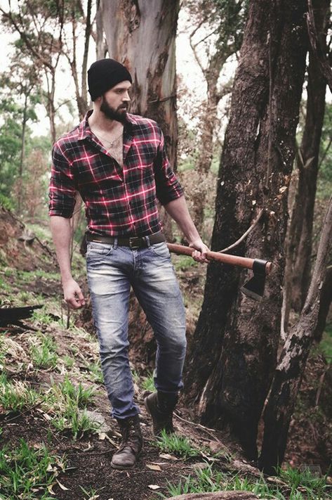 Lumberjack Style Men Outfits, Woodsman Style, Lumberjack Men, Lumberjack Style, Rugged Men, Mens Fashion Smart, Mens Fashion Rugged, Hipster Mens Fashion, Rugged Style