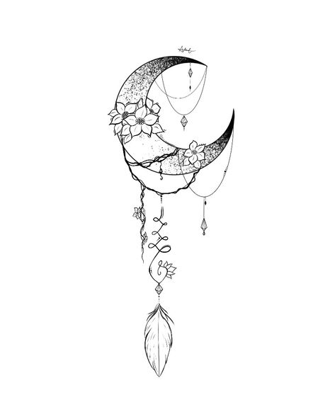 One of my first tattoo designs :D if used plz give credit Dreamcatcher Tatoos, Dreamcatcher Tattoo Designs For Women, Moon Dreamcatcher Tattoo, Small Dreamcatcher Tattoo, First Tattoo Designs, Simple Dream Catcher Tattoo, Dreamer Tattoo, Dream Catcher Tattoo Small, Dream Catcher Tattoo Design