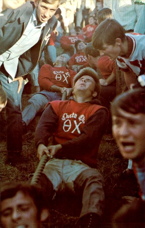 Let’s have a look at the hazing, the partying, and other tomfoolery that was part of Greek life back in the day via photographs of fraternities or sororities in the 1970s (with a few from the late 60s, early 80s) taken from yearbooks and other found photos. Enjoy!     [Grayson College (Denison, TX) – … Continue reading "Greek Life: Sororities and Fraternities Living It Up in the 1970s" College Fraternity Aesthetic, College Vintage Aesthetic, Vintage College Aesthetic, Frat Aesthetic, Sorority Party Themes, Road Scholar, Fraternity House, Sorority Party, 21 Bday