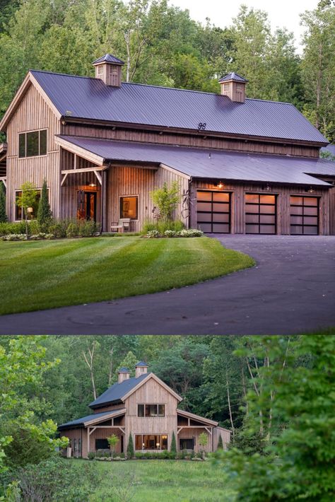 Post And Beam Garage, Post And Beam Barn Homes, Post And Beam Homes, Barn Style Garage, Hobby Garage, Post And Beam Barn, Metal Building Designs, Barn Builders, Post And Beam Home