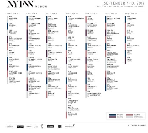 Stylish New York Fashion Week Spring 2018 Schedule | Stylelista Confessions Claudia Li, Fashion Week Schedule, Week Schedule, Project Runway, Ny Fashion, New York Style, The Plaza, Creating A Blog, Instagrammer