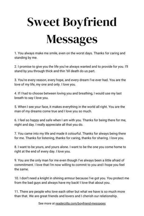 11 sweet boyfriend messages Written Notes For Boyfriend, What To Say To Your Boyfriend, Best Message For Boyfriend, Sweet Texts To Boyfriend, Sweet Message For Boyfriend, Sweet Notes For Boyfriend, Things To Say To Your Boyfriend, Notes For Boyfriend, Lines For Boyfriend