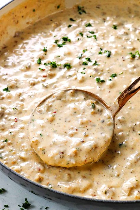 Biscuits And Beef Gravy, Gravy Biscuit Recipe, Gourmet Biscuits And Gravy, Biscuits And Gray, Easy Homemade Biscuits And Gravy, Best Breakfast Gravy, Biscuits And Gravy Gravy Recipe, Best Buiscits And Gravy Recipe, Buiscuts And Gravy