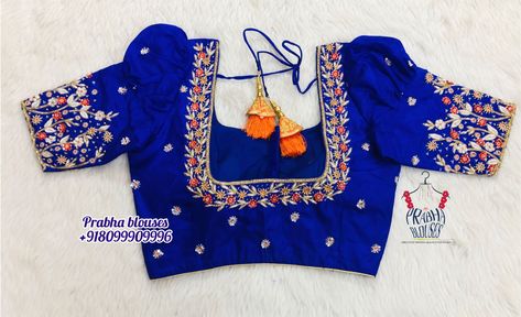 Bahubali Hands, Wedding Blouses, Plain Blouse Designs, Prabha Blouses, Kalamkari Dresses, Mirror Work Blouse Design, Cutwork Blouse, Model Blouse, Saree Wearing Styles