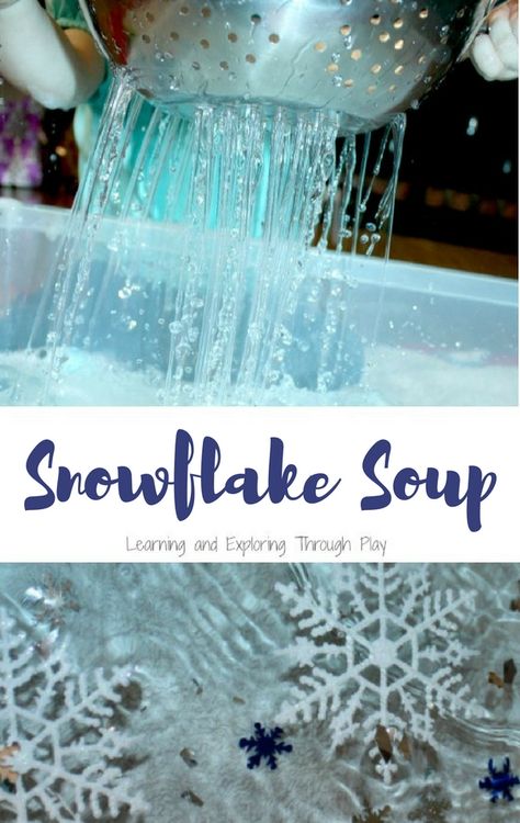 Winter Themed Sensory Play for Kids. Brilliant for developing language, exploring and experimenting. Winter Sensory Play, Sensory Stories, Winter Tray, Soup Winter, Winter Sensory Bin, Messy Play Activities, Winter Sensory, Bear Hunt, Play For Kids