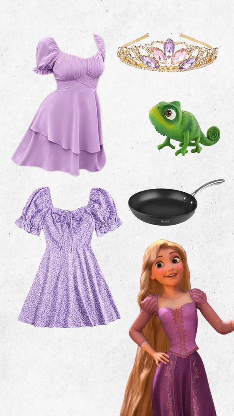 rapunzel and flynn rider from tangled!! Tangled Rapunzel Inspired Outfit, How To Dress Like Rapunzel, Rapunzel Costume Ideas For Women, Rapunzel Costume Teenage, Modern Rapunzel Costume, Tangled Themed Outfit, Tangled Dress Inspired Outfits, Tangled Inspired Dress, Flynn Rider And Rapunzel Costume