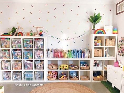 Candy coloured perfection in this fun playroom by @winston_and_grace Homemade All Purpose Cleaner, Master Closet Organization, Closet Organization Ideas, Home Organization Ideas, Ikea Ivar, Kids Toy Organization, Kids Desk, Linen Closet Organization, Walk In Closets