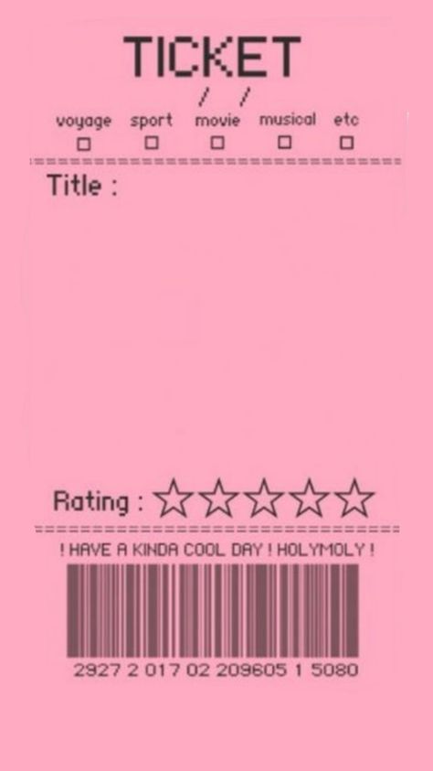 Aesthetic Receipt Template, Y2k Aesthetic Wallpaper Pink, Vintage Y2k Aesthetic, Pink Tickets, Aesthetic Wallpaper Pink, Y2k Aesthetic Wallpaper, Strawberry Cute, Mises En Page Design Graphique, Lonely Hearts Club