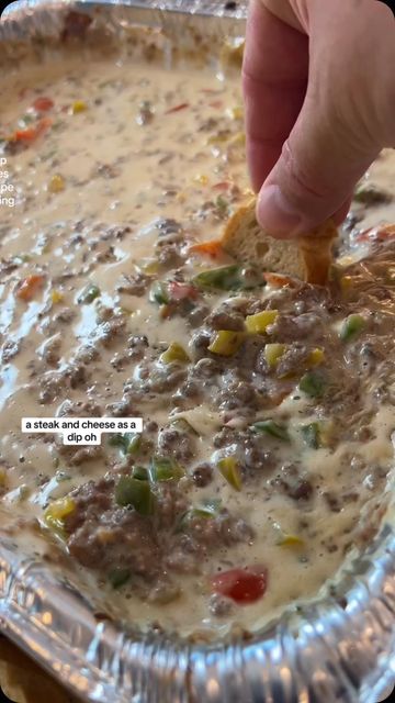 MarcoThePizzaMan on Instagram: "Steak and cheese dip.. who knew??😘 #steakandcheese #steakandcheesedip #cheesedip #thebeststeakrecipe #steakrecipe #tailgate #tailgatefood #recipe #cooking #dip #diprecipe" Steak And Cheese Dip, Steak Dip, Cheesesteak Dip, Football Food Appetizers, Steak And Cheese, Party Dip Recipes, Delicious Dips Recipes, Queso Recipe, Cheese Dip Recipes