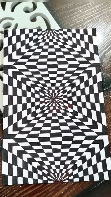 Optical Art Drawing, Optical Illusions Drawings Easy, Crazy Optical Illusions, Optical Illusions Drawings, 3d Drawing Techniques, Illusions Art, Drawing Anatomy, Optical Illusion Drawing, Illusion Drawings