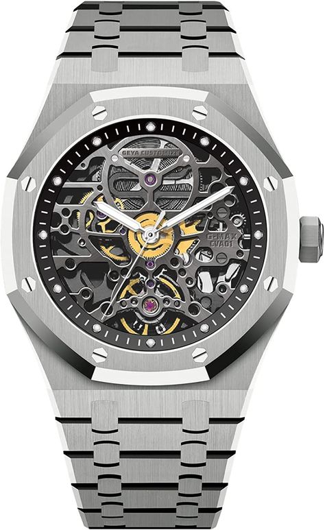 Redhai Automatic Mechanical Watch Skeleton Stainless 50M Waterproof Anti Shock Casual Diver Men Wrist Watch Sterling Watches Chronograph Analog Business Casual Fashion Skeleton Watches For Men, Business Casual Fashion, Men Wrist Watch, Christmas Board, Skeleton Watches, Handbag Essentials, Fashion Business Casual, Silicon Bands, Stainless Steel Band