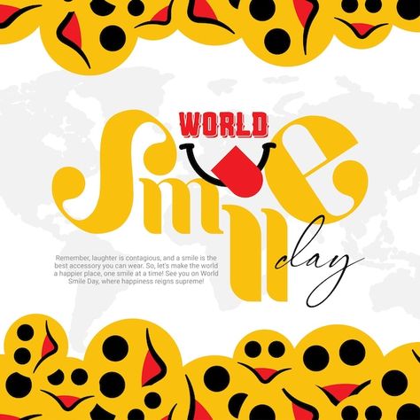 Vector world smile day social media post... | Premium Vector #Freepik #vector National Smile Day, Carousel Design, Smile Day, World Smile Day, About World, Family Theme, Creative Ads, Banner Template, Media Post