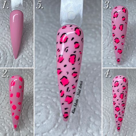 Mail Inspo Beginner, Nail Art Designs Step By Step, Nail Art Step By Step, Beginner Nail Designs, Rosette Pattern, Cheetah Nail Designs, Print Nail Art, Gel Paint, Cheetah Nails