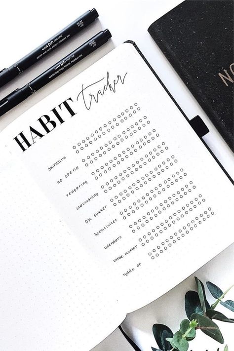 Looking for a quick and easy habit tracker setup!? Check out the rest of the list for more cute ideas to try in your own bullet journal! May Habit Tracker, Minimal Habit Tracker, Minimalistic Journal, Bullet Journal Lettering, Monthly Tracker, Crazy Laura, Bullet Journal Minimalist, Tracker Ideas, Bullet Journal 2020