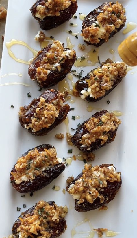 Goat Cheese Stuffed Dates- Elegant Appetizer Recipe - Kelsey's Food Reviews Goat Cheese Stuffed Dates, Cheese Stuffed Dates, Goat Milk Recipes, Goat Cheese Appetizer, Stuffed Dates, Goat Cheese Recipes, Elegant Appetizers, Date Recipes, Cheese Making