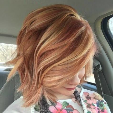 Cute Short Bob, Kort Bob, Red Blonde Hair, Strawberry Blonde Hair Color, Hair Blond, Choppy Bob Hairstyles, Strawberry Blonde Hair, Short Bob Haircuts, Brown Blonde Hair