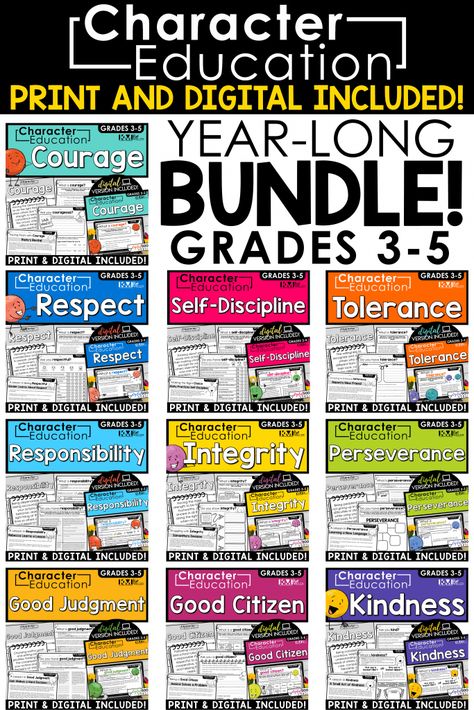 Middle School Character Education, Respect Lessons, Character Traits Poster, Character Education Posters, Character Trait Lessons, Character Education Activities, Character Education Lessons, Character Activities, Character Lessons