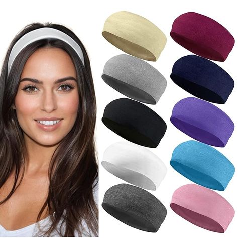 Amazon.com : Styla Hair Headbands for Women Stretch Fashion Headbands 10 Pack Non-Slip Head Wraps Great for Spa, Sports, Yoga, Pilates, Running, Gym Headband, Workouts - Black Grey : Beauty & Personal Care Gym Headband, Fashion Headbands, Curling Wand Set, Curling Hair With Wand, Workout Headband, Knitted Headband, Yoga Headband, Running Fitness, Wide Headband