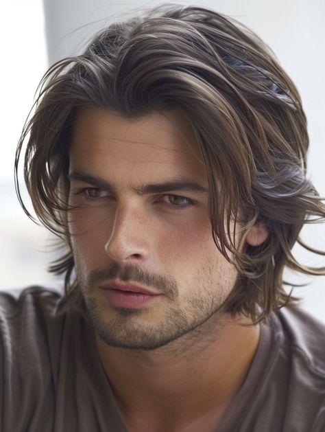 Discover 30 Shaggy Hairstyles for Men: Versatile Looks from Wavy to Straight Hair Male Haircuts Long Hair, Mens Long Haircut Layered, Medium Length Side Part Hair Men, Guy Haircuts Long Straight, Men With Longer Hair, Long Tousled Hair, Mid Length Middle Part Hair Men, Men S Medium Hairstyle, Men's Haircuts Medium Long