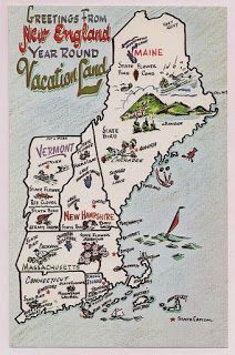 Nutfield Genealogy: Ten New Genealogy Blogs about New England England Map, New England Road Trip, East Coast Road Trip, New England States, John Wilson, New England Travel, New England Fall, Map Vintage, On The Road Again