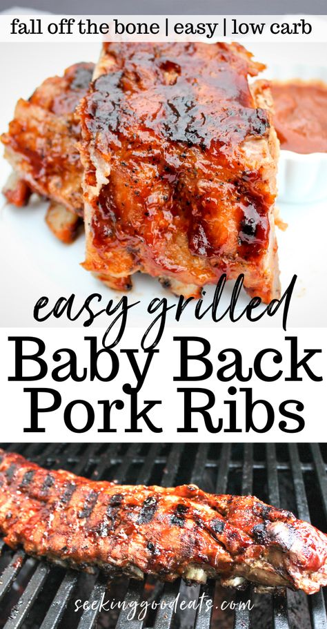 Ribs Recipe Grilled, Best Baby Back Ribs, Baby Back Ribs Recipe, Pork Ribs Grilled, Pork Back Ribs, Baby Back Pork Ribs, Bbq Pork Ribs, Rib Recipe, Easy Grilling Recipes