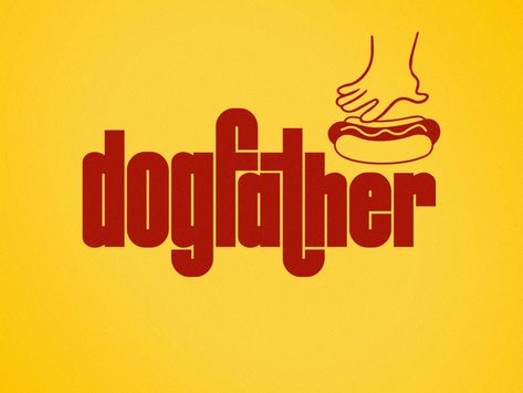 Dogfather | logo concept | Hot Dogs by Sergio Past on Dribbble Hot Dog Branding, Hot Dog Logo Design, Hot Dog Logo, Hot Dog Restaurant, Hot Dog Design, Bd Card, Beer Cartoon, Dog Logo Design, Restaurant Identity