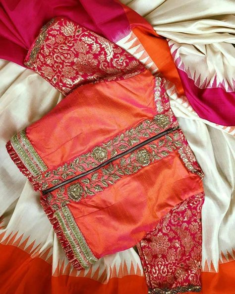 Heavy Maggam Work Blouses, Paithani Blouse Design, Blouse Maggam Work, Maggam Work Blouse, Blouse Back Neck Designs, Wedding Blouse Designs, Sari Blouse Designs, Indian Saree Blouses Designs, Blouse Designs Indian