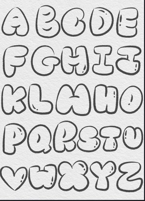 Cool Text Fonts, Different Fonts To Write In, Font Templates Alphabet, Punk Font Alphabet, Graphic Design Fonts Alphabet, Different Graffiti Styles, Letters Drawing Alphabet, Doodle Fonts Alphabet Creative Lettering, Cute Font Ideas