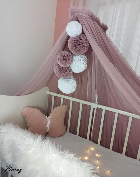 Baby Crib Canopy, Tulle Canopy, Girls Canopy, Nursery Canopy, Baby Canopy, Crib Canopy, Boys Crib, Tulle Veil