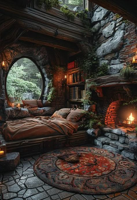 Room Baddie, Book Lovers Bedroom, Bedroom Baddie, Casa Dos Hobbits, Dream Home Library, Baddie Room, Cute Room, Baddie Aesthetic, Hobbit House