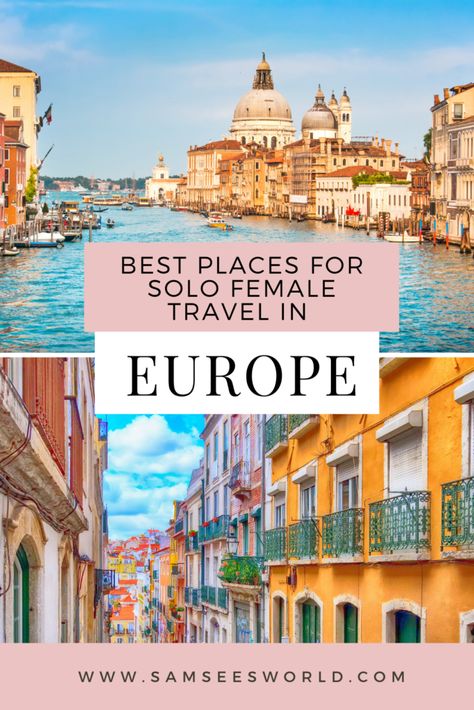 Solo Travel Europe, Safest Places To Travel, Travel In Europe, Solo Travel Destinations, Solo Travel Tips, Europe Vacation, Europe Travel Guide, Europe Travel Destinations, Solo Female Travel