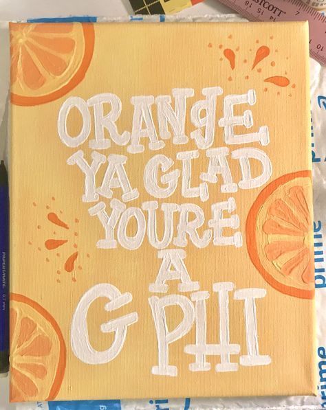 Gamma Phi Canvas, Gphi Paintings, Gphi Canvas Paintings, Aoii Paintings, Sorority Painting Canvases, Easy Sorority Canvas, Adpi Canvases, Big Little Canvas Ideas, Big Little Paintings