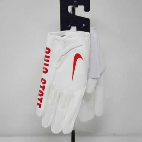 Nike Vapor Jet 7.0 Football Gloves Mens Xxxl White Red Ncaa Ohio State Spell Out This Is Brand New With Tags. Size: Xxxl R2 Arkansas Razorbacks Football, Soccer Gloves, Georgia Bulldogs Football, Jets Football, Ohio State Buckeyes Football, Penn State Football, Buckeyes Football, Bulldogs Football, Alabama Crimson Tide Football