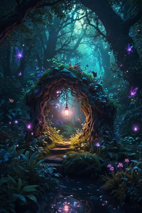 wallpaper Magical forest Zicxa.com Forest Images Beautiful Places, Mythical Forest Aesthetic, Magical Background Fairytale, Druid Wallpaper, Promised Neverland Aesthetic, Fantasy Forest Background, Fairy Forest Aesthetic, Magical Forest Landscape, Fantasy Mural