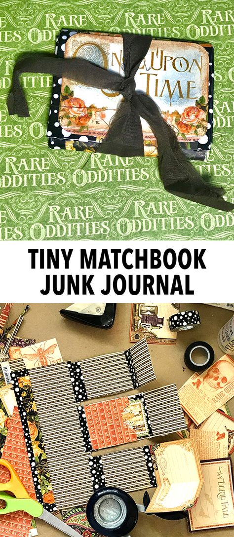 Matchbook Journal, Journal Tips, Matchbook Art, Journal Writing Prompts, Vintage Junk, Vintage Junk Journal, Altered Books, Upcycled Vintage, Journal Writing