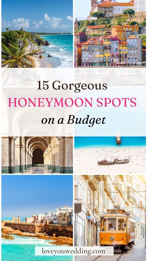 Honeymoon Asthetic, Honeymoon Destinations Usa, Budget Friendly Honeymoon Destinations, Cheap Honeymoon Destinations, Unique Honeymoon Destinations, Tropical Honeymoon Destinations, Cheap Honeymoon, Best Budget Honeymoon Destinations, Affordable Honeymoon