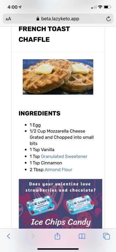 French toast Chaffle Keto French Toast Chaffle, French Toast Chaffle Keto, French Toast Chaffle, Chaffle Recipes Easy, Chaffel Recipes, Chaffles Recipes, Chaffles Keto, Mini Waffle Recipe, Plate Method