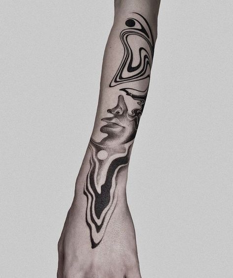 Sleeve Abstract Tattoo, Suminagashi Tattoo Design, Warped Tattoo, Ink Spill Tattoo, Mist Tattoo, Fluid Tattoo Design, Tattoo Style Art, Organic Tattoo, Abstract Tattoo Designs