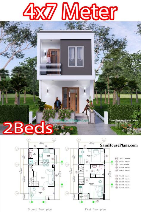 Design Casa Piccola, Philippines House Design, Narrow House Designs, 2 Storey House Design, Small House Layout, Two Story House, Small House Design Exterior, House Design Exterior, Simple House Design