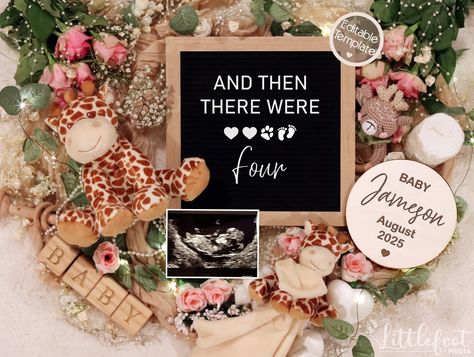 Ultrasound Announcement, Digital Baby Announcement, Pregnancy Announcement Template, Photo Social Media, Baby Due Date, Digital Pregnancy Announcement, Birth Announcement Template, Bohemian Theme, Pregnancy Announcements