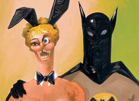 George Condo     George has a messed up conception of Batman. Everyone does. Condo Art, George Condo, American Painting, Batman Art, Alphonse Mucha, Canvas Print Display, Art Pop, Famous Artists, Portrait Drawing