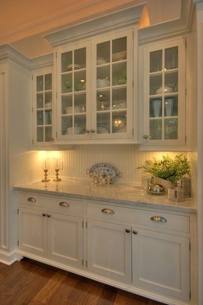 Dining Room Built In Cabinets, Dining Room Built In, Diy Kitchens, Kabinet Dapur, Kitchen Cabinets Decor, Hus Inspiration, Built In Cabinets, Kitchen Redo, White Kitchen Cabinets