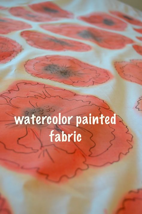 Fabric Art Tutorials, Street Watercolor, Painting On Fabric, Homemade Paint, Fabric Paint Diy, Painting Fabric, Floor Cloths, Fabric Painting Techniques, Fabric Painting On Clothes