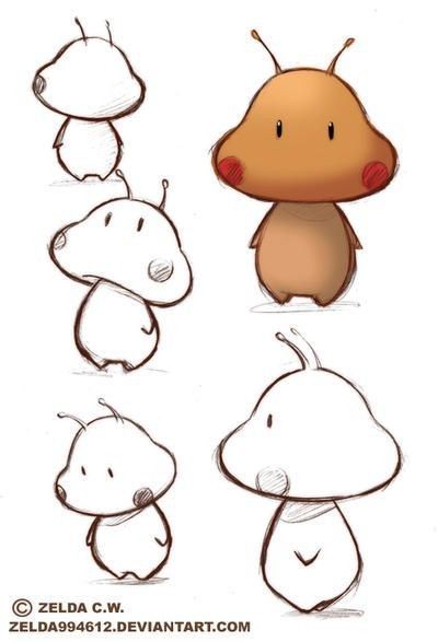 Mushroom Alien, رسم كاريكاتير, Tools Drawing, Alien Drawings, Mushroom Drawing, Cute Alien, Feather Tattoo, 캐릭터 드로잉, Creature Drawings